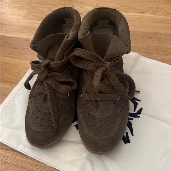 Isabel Marant Bobby perforated suede wedge sneakers brand new size 36 - Picture 8 of 8
